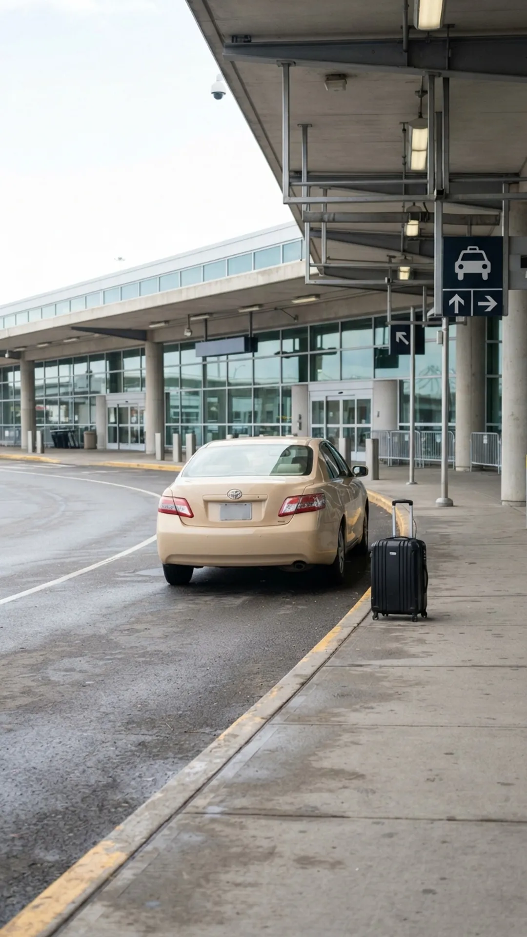 공항 택시 승강장을 연상시키는 이미지