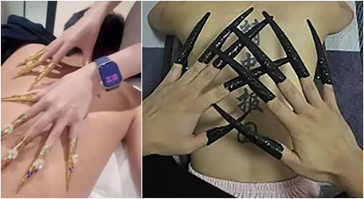 날카로운 도구 없이 손톱만으로 진행되는 스케치 세션